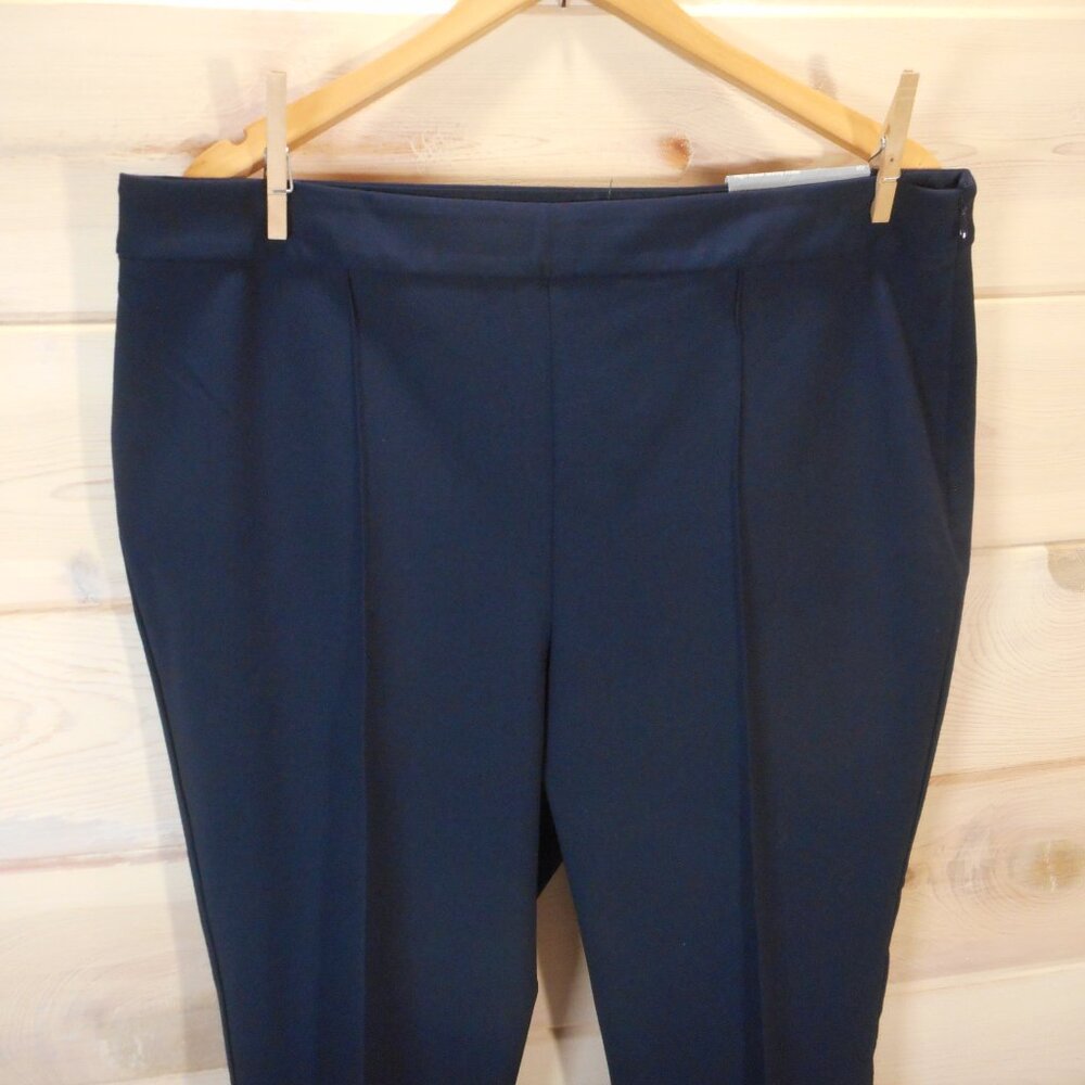 NWT Talbots Women's Size 16 High Waist Skinny Ankle Pants Navy Blue Career - Picture 2 of 10